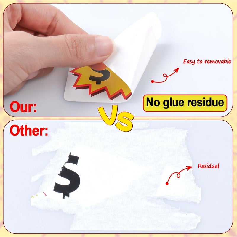 labelon 300 Pcs Garage Sale Stickers, (2"x3") Removable Adhesive Yard Sale Price tag Stickers with Space to Write Pricing, Rummage Sale Price Labels for Retail, Flea Market, Annual Community Sales - Image 3